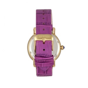 Bertha Courtney horloge met leren band en opaal wijzerplaat