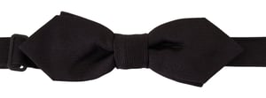 Dolce & Gabbana Elegante Zwarte Zijden Strik Mannen Stropdas
