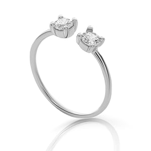 Orphelia 'Twinkle' Dames 925 Echt Zilver Ring - Zilver ZR-7532