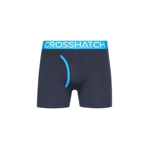 Crosshatch Heren Linamo MVE Open Fly Boxershorts (Set van 3) (Blauw)