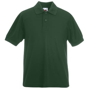 Fruit of the Loom Kinder/Kids Piqué Poloshirt met Korte Mouwen (Bottle Groen)