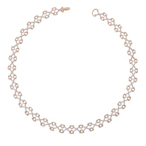 Orphelia Dames 925 Sterling Zilveren Ketting - Zilver/Roos ZK-7212