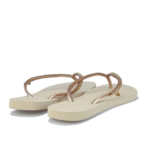 Women's Havaianas Slim Metal Mesh Flip Flops in Sand