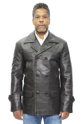 Heren rundleer Peacoat-Krakau