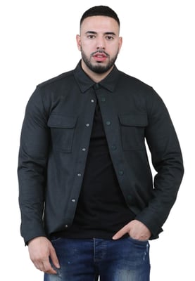 Autograph Mens Wool Blend Overshirt in Black