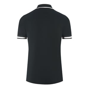 Aquascutum London Union Jack Svart Pikétröja