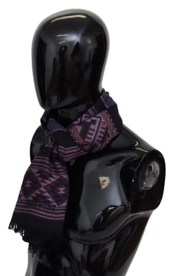 Missoni Heren Multicolor Geometrische Wollen Unisex Halsdoek Sjaal