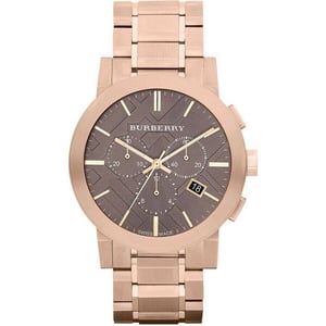 Burberry BU9353 Taupe Chronograph Dial Rose Gold Plated Steel herrklocka