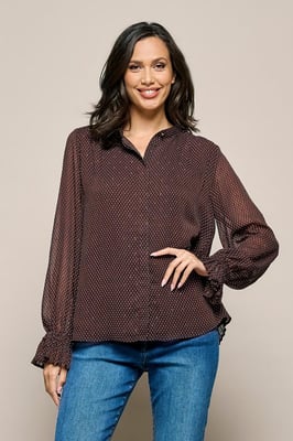 Jackson Print Blouse Bruin