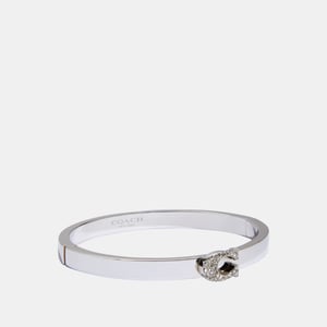 Pave Signature C Hinged Bangle