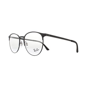 Ray-ban ronde zwarte top op mat zwart unisex dames bril frames