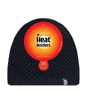 Heat Holders - Ladies Knit Fleece Lined Warm Thermal Beanie Hat