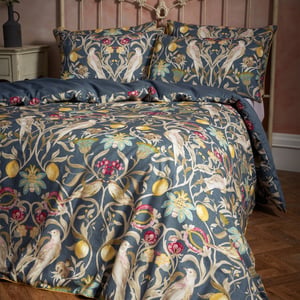 EW by Edinburgh Weavers Liberty Floral Birds Luxury Cotton Duvet Cover Set