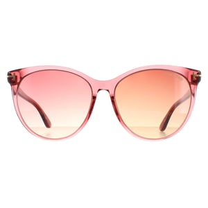 Tom Ford Rund Dam Glänsande Transparent Antik Rosa Rosa Gradient Maxim FT0787
