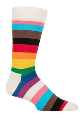 Happy Socks - Novelty Pride Design Socks | Great Gift - Pride Stripe