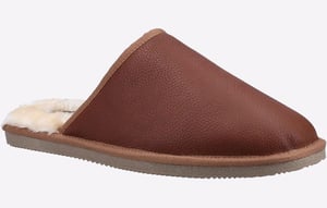 Hush Puppies Coady Leather MEMORYFOAM Mens Slipper