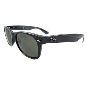 Ray-Ban Sunglasses New Wayfarer 2132 901/58 Black Green G-15 Polarized 55mm