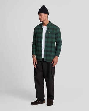Lyle & Scott Tonal Check Flanellskjorta Blå