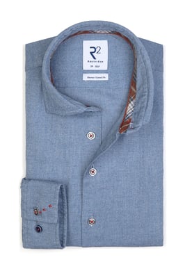 R2 Casual Soft Collar Shirt Mid Blue