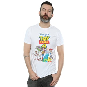 Disney Mens Toy Story 4 Crew T-Shirt (White)