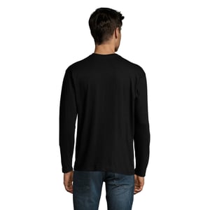SOLS Heren Monarch T-shirt met lange mouwen (Diep zwart)
