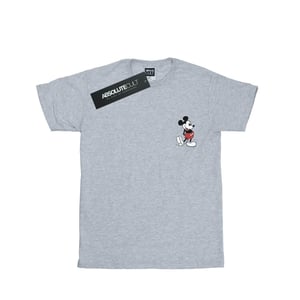 Disney Boys Mickey Mouse Kickin Retro Chest T-Shirt (Sports Grey)