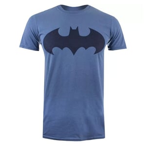 DC Comics Mono Batman Logo Mens Blue T-Shirt