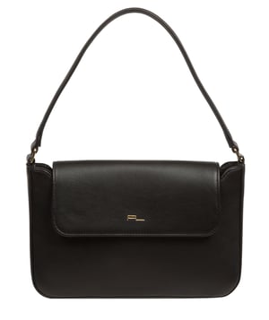 Olivia' Black Nappa Leather Evening Bag