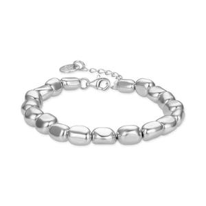 Luxenter 925 Sterling zilveren armband met gerhodineerde hematiet - Caspil