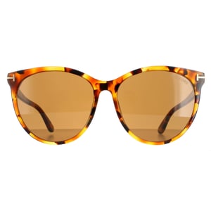Tom Ford Round Dames Havana Blonde Bruin Maxim FT0787