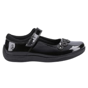 Hush Puppies Girls Christina Leather School Shoes (Black Patent)