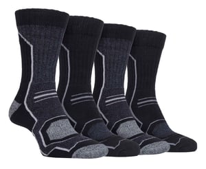 4 Pack Mens Cushion Lightweight Hiking Boot Socks for Warm Weather