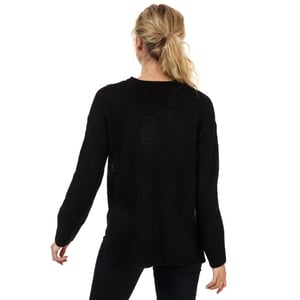 Brave Soul trui met ronde hals voor dames, zwart