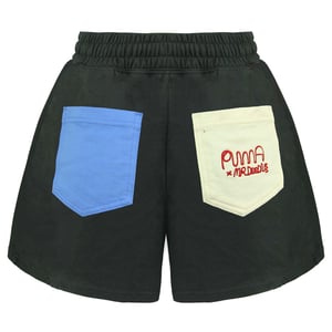 Puma x Mr. Doodle Stretch Waist Logo Black Womens Shorts 530663 01