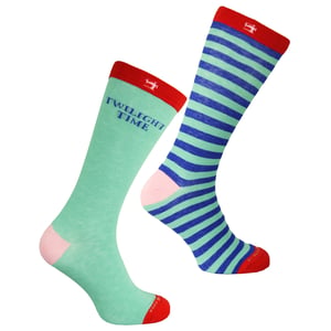 Scotch & Soda 2-Pack Mens Green/Blue Printed Socks