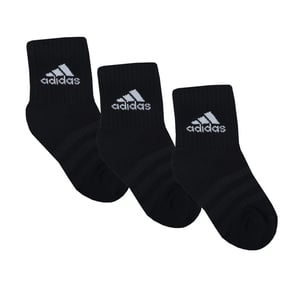 Men's adidas 3-Pack Cushioned Crew Socks in Black Grey