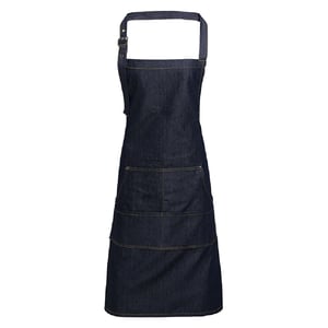 Premier Jeans Stitch Bib Apron (Indigo Denim)
