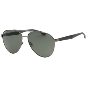 Hugo Boss Grey Green Polarized Lens Matte Ruthenium Sunglasses