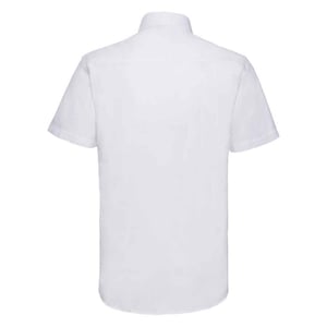 Russell Collection Mens Tailored Short-Sleeved Formal Shirt (White)