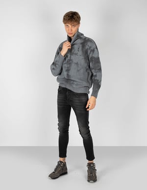 Takeshy Kurosawa Pullover Dolcevita Herr Grå