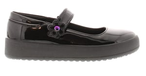 Buckle My Shoe Girls Shoes School Younger Girls Chunk black