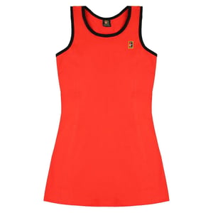 Nike Dri-Fit ärmlös Crew Neck Röd Dam Sportklänning 240606 605