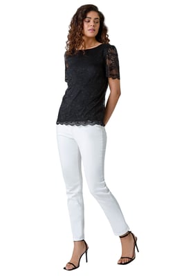 Floral Stretch Lace Top