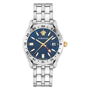 Versace Greca Time Gmt Men's Silver Watch VE7C00523