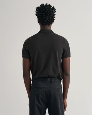 GANT Mens Slim Fit Short Sleeve Shield Logo Pique Polo