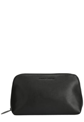Soft Grain Leather Zip Top Cosmetic Bag