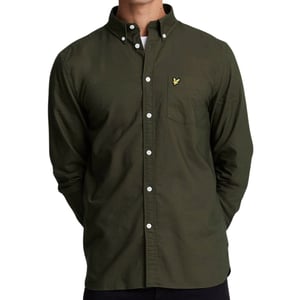 Lyle & Scott donkergroen gevlekt overhemd met lange mouwen