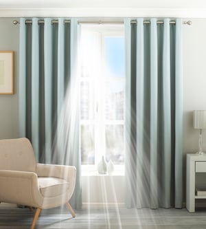 Twilight Blackout Eyelet Curtains in Duck Egg Blue