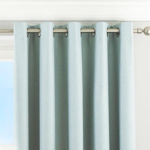 Twilight Blackout Eyelet Curtains in Duck Egg Blue
