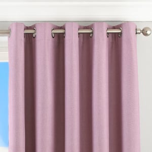 Twilight Blackout Eyelet Curtains in Mauve